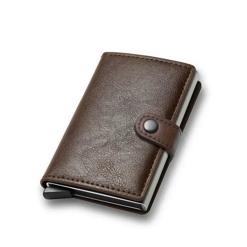 Rfid Credit Card Holder Storage Luxury Small Smart Wallet Metal Business Cardholder Case for Women or Men