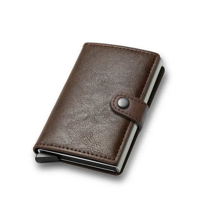 Rfid Credit Card Holder Storage Luxury Small Smart Wallet Metal Business Cardholder Case for Women or Men