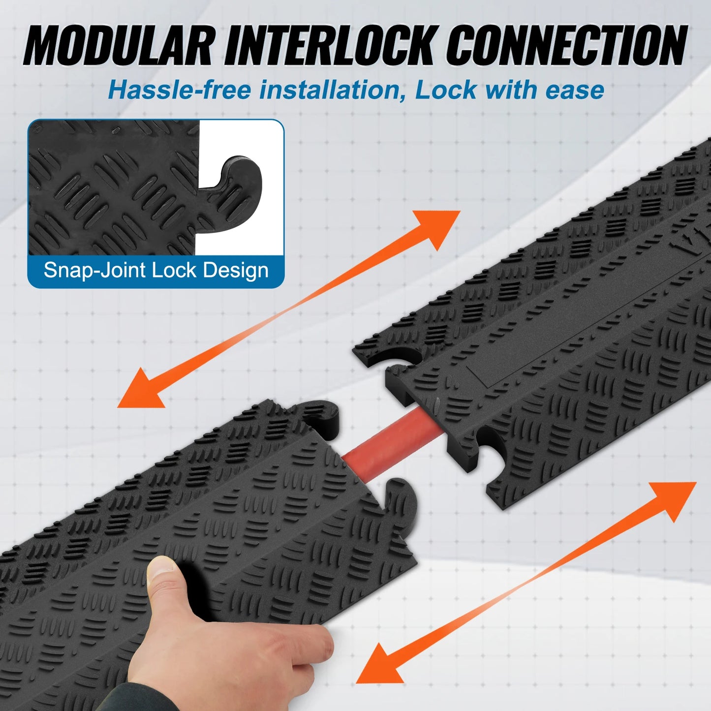 3 PCs Drop Over Cable Cover Ramp