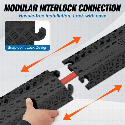 3 PCs Drop Over Cable Cover Ramp