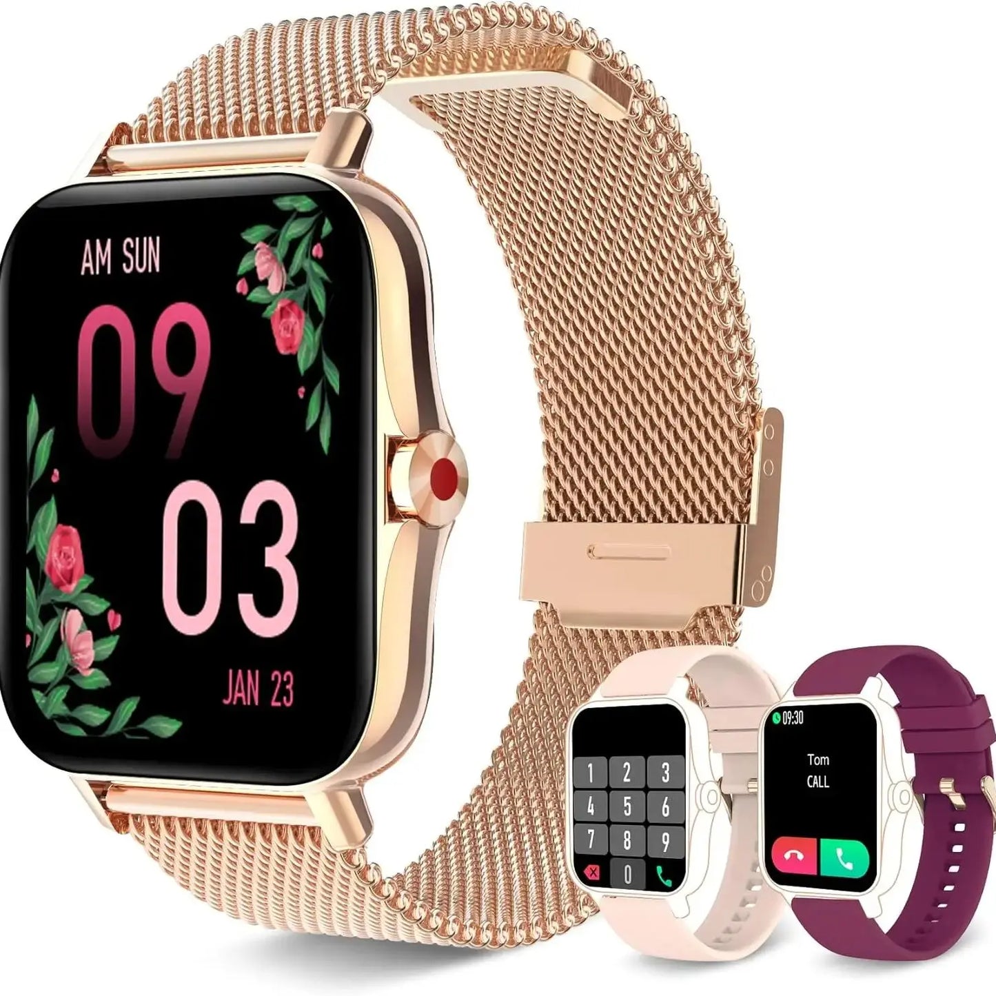 Smart Watch for Women(Call Receive/Dial), Fitness Tracker Smartwatch for Android iOS Phones