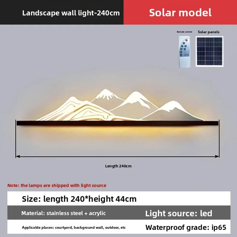 New Style Solar Lamp Courtyard Exterior Wall Decorative Lamp
