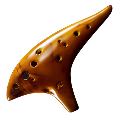 12 Hole Ocarina Ceramic Alto C Vessel Flute