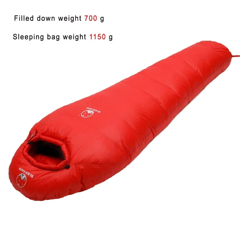 Very Warm White Goose Down Filled Adult Mummy Style Sleeping Bag