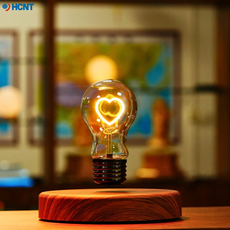Levitating Magnetic Floating Bulb Desk Lamp With Automatic Rotating Light
