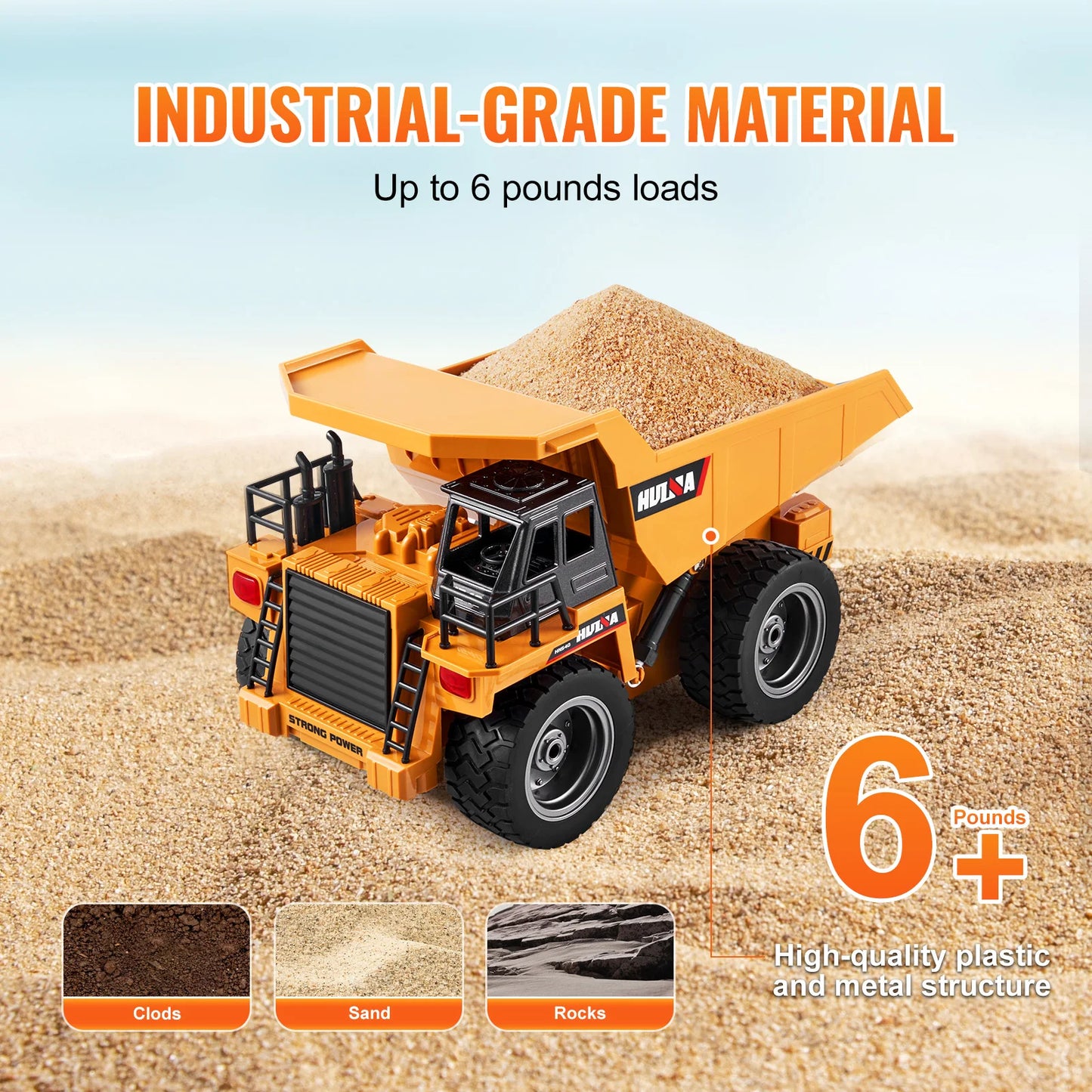 RC Construction Dump Truck 9-Channel with Battery
