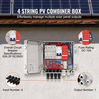 4 or 6 String Solar Combiner Box