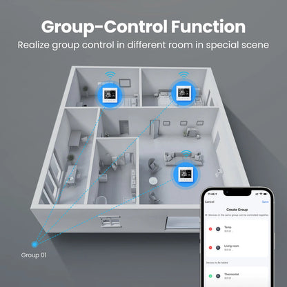 WiFi Smart Home Thermostat Compatible with Alexa ,Google Home, and Alice