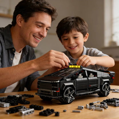RC Cybertruck Building Blocks Car with Electric Lifting Chassis 1:14 Scale