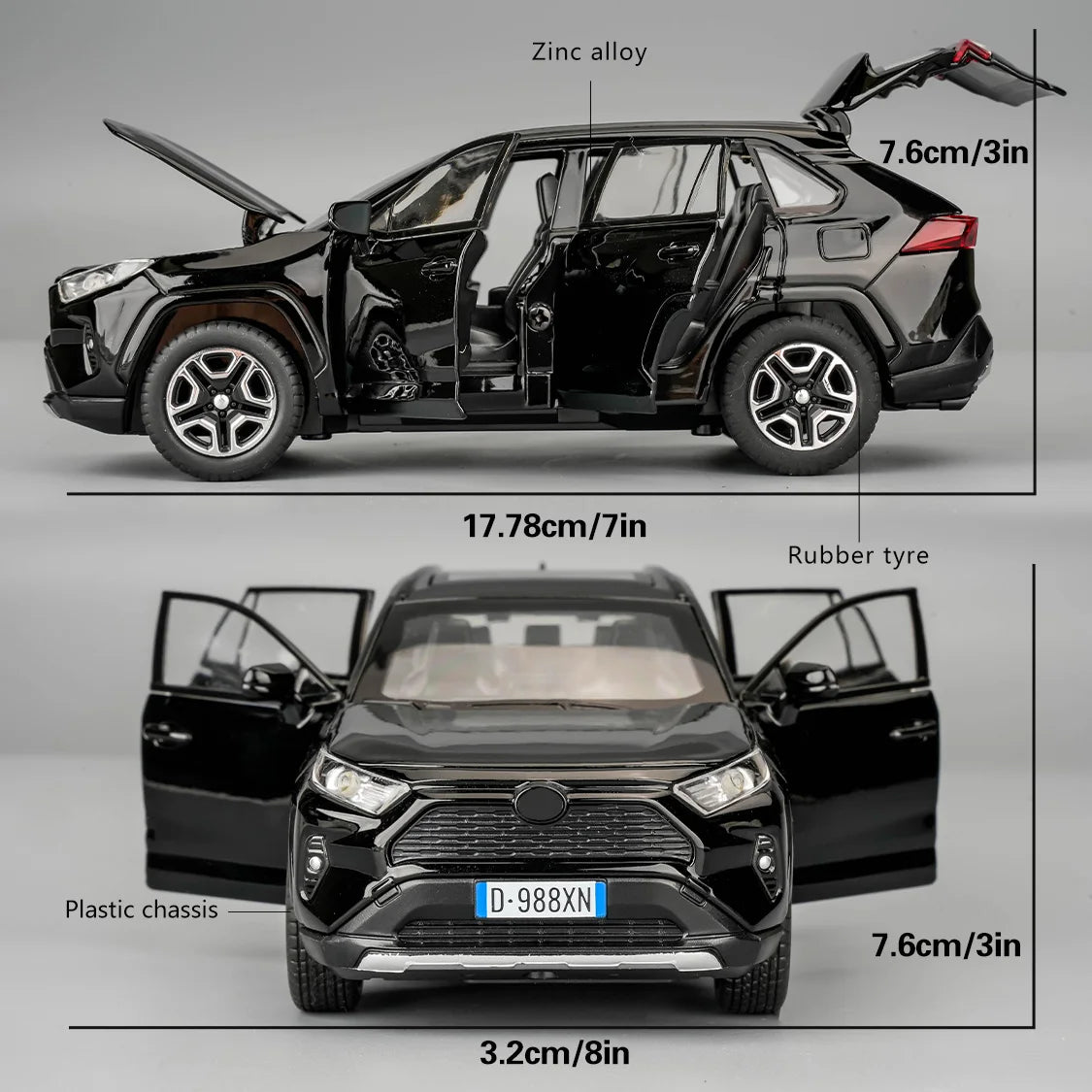 1/32 Scale RAV4 Alloy Diecast Collectible Toy Car