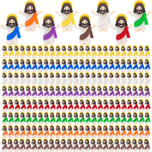 200pcs mini Jesus Statues in Eight colors for Desktop or Decorations and Party Gifts