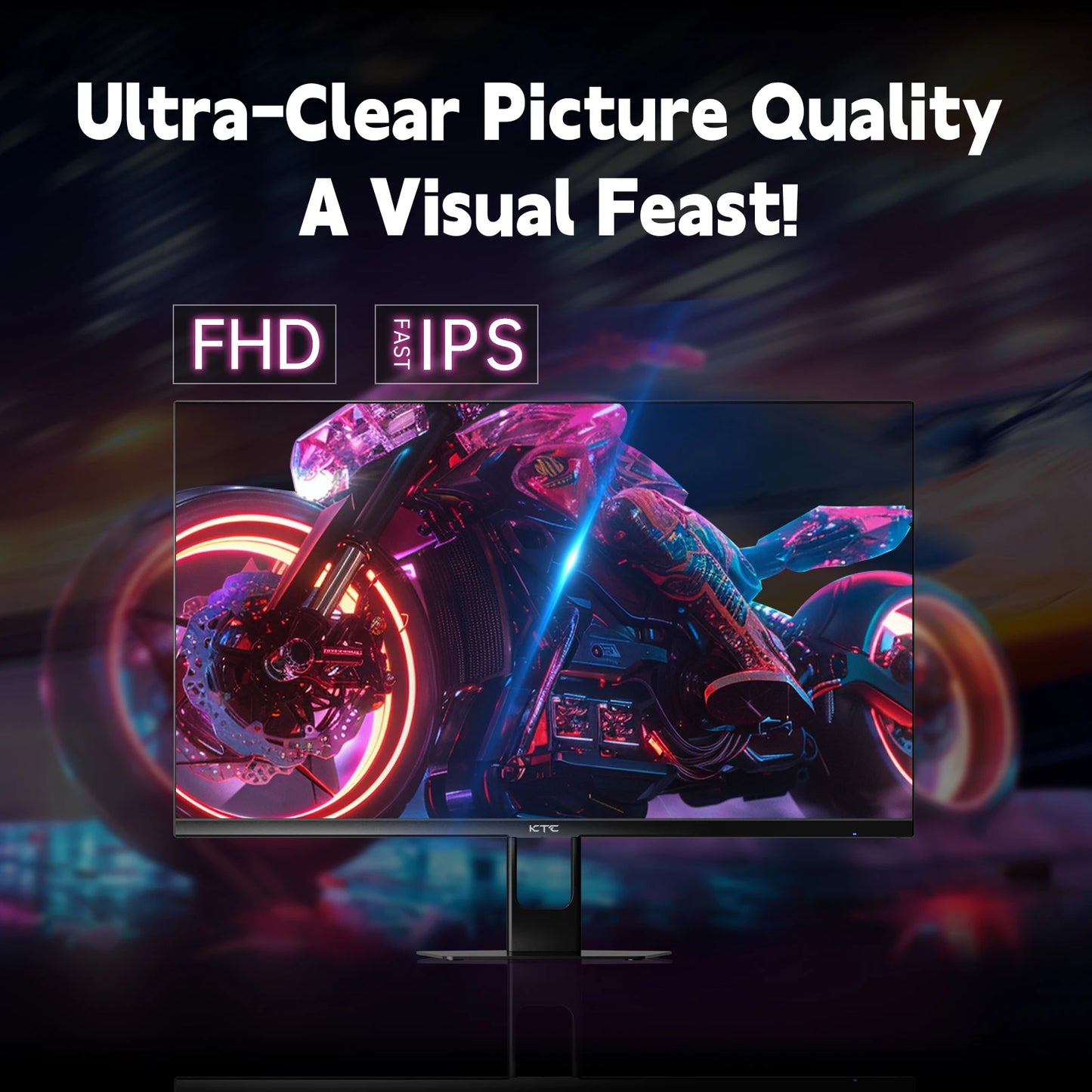 27 inch Gaming Monitor 180hz 1ms | Fast IPS Screen 1080p Monitor, 2 x HDMI 2.0 & 1 x DisplayPort 1.4 Support Freesync
